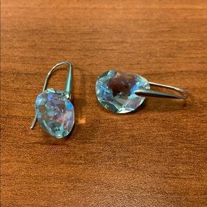 Swarovski Crystal Blue Drop Earrings